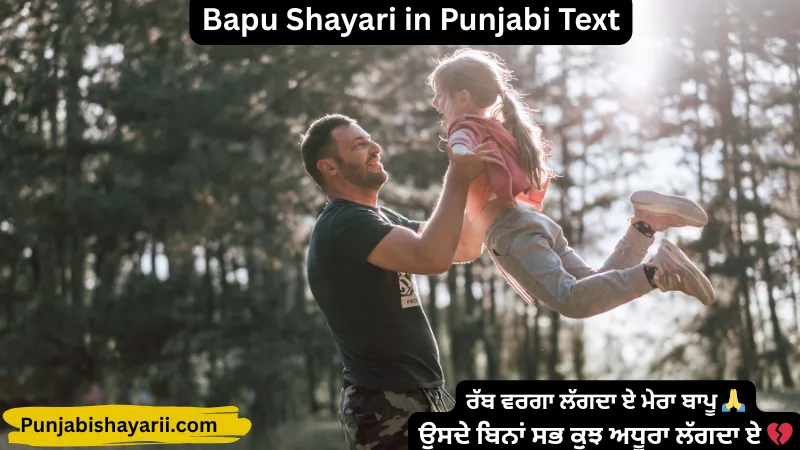 Bapu Shayari in Punjabi Text