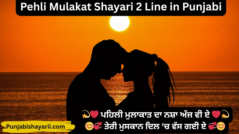 Pehli Mulakat Shayari 2 Line in Punjabi