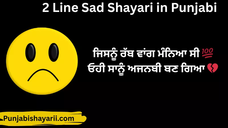 sad shayari in punjabi 2 line