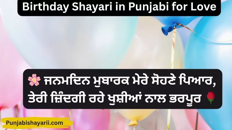 Birthday Shayari in Punjabi for Love