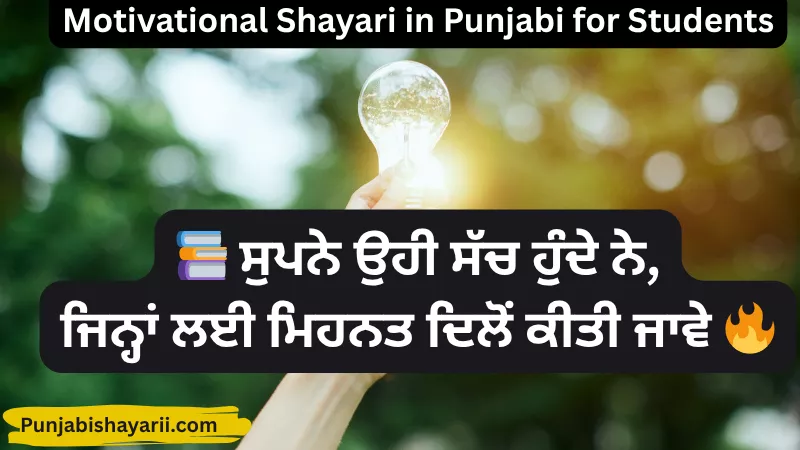 Motivational Shayari in Punjabi for Students