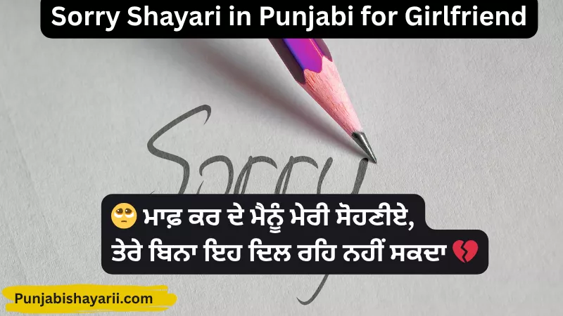 Sorry Shayari in Punjabi for Girlfriend